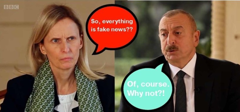 BBC Interview Azerbaijan Aliyev everything is FAKE news