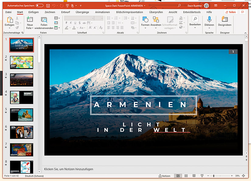 Powerpoint Armenien Gottesdienst NGO